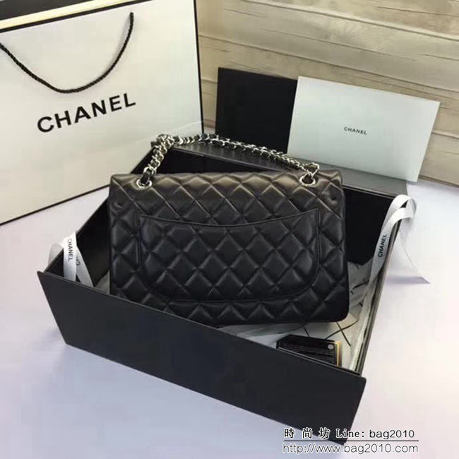 香奈兒CHANEL 升級版A1113全新經典小羊皮金銀鏈條單肩斜挎包 DSC1752